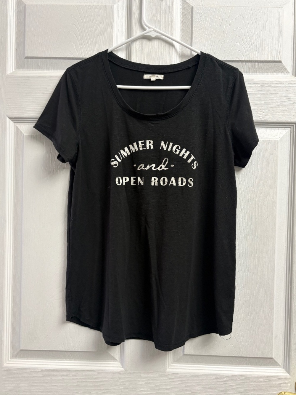 Maurices Summer Nights & Open Roads Women's Black T-Shirt